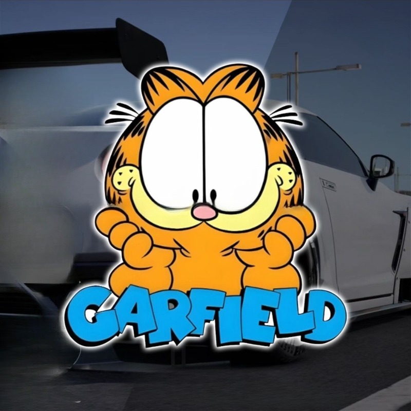 Car Accessories Sticker - Креативные мультяшные наклейки с Гарфилдом для