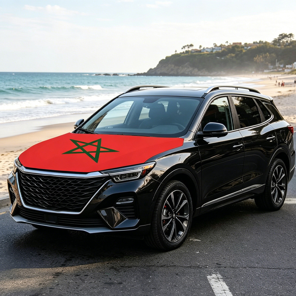 Car Accessories Banner - Флаг-баннер Национального флага Марокко для капота