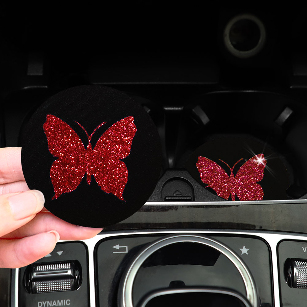 Два милых Розовых Бабочек, бле – обзор и цена Car Accessories For Women